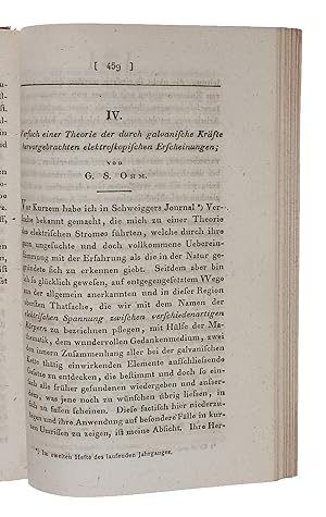 Versuch über einer Theorie der durch galvanische Kräfte hervorgebrachten elektroskopischen Ersche...