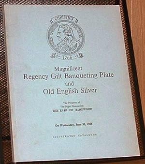 Magnificent Regency Gilt Banqueting Plate and Old English Silver, June 30, 1965