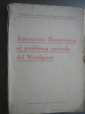 Bild des Verkufers fr APORTACIN BIOQUMICA AL PROBLEMA AGRCOLA DEL NITRGENO zum Verkauf von Librera Maestro Gozalbo