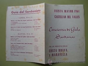 Programa - Program : FIESTA MAYOR 1961 - CASTELLAR DEL VALLES - Conciertos de Gala Sardanas
