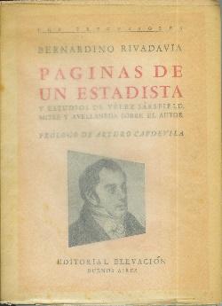 Imagen del vendedor de Pginas de un estadista y estudios de Vlez Sarsfield, Mitre y Avellaneda sobre el autor a la venta por Rincn de Lectura