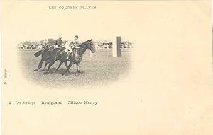 Carte Postale Ancienne - LES COURSES PLATES. V. Les jockeys. BRIDGLAND MILTON HENRY. 1ère série.