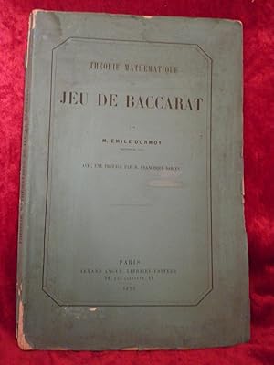 Immagine del venditore per THEORIE MATHEMATIQUE DU JEU DE BACCARAT EO 1873 venduto da LA FRANCE GALANTE