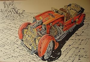 Seller image for Titus Alone - Muzzlehatch's Car - AN ORIGINAL HAND COLOURED LITHOGRAPH for sale by THE BOOKSNIFFER