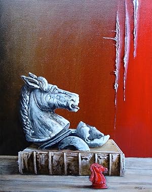 Seller image for CHESS - Painting on canvas for sale by THE BOOKSNIFFER