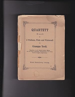 Seller image for Quartett E-moll Fur 2 Violinen, Viola Und Violoncell for sale by Meir Turner
