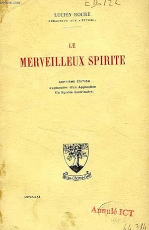 Bild des Verkufers fr LE MERVEILLEUX SPIRITE zum Verkauf von Le-Livre