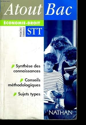 Seller image for ATOUT BAC. ACONOMIE DROIT. PREMIERE / TERMINALE STT. for sale by Le-Livre