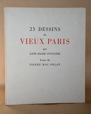 Image du vendeur pour 25 Dessins Du Vieux Paris mis en vente par Librairie Raimbeau