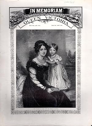Seller image for ENGRAVING:"The Duchess of Kent and the Princess Victorian". engraving from Illustrated London News, Special Memorial Edition; January 1901 for sale by Dorley House Books, Inc.