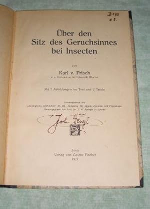 Über den Sitz des Geruchsinnes bei Insecten.