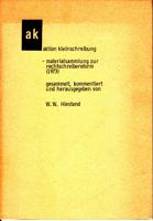 Bild des Verkufers fr aktion kleinschreibung - materialsammlung zur rechtschreibreform (1973) zum Verkauf von Der Ziegelbrenner - Medienversand