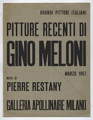 Imagen del vendedor de Pitture recenti de Gino MELONI. a la venta por Librairie-Galerie Dorbes Tobeart
