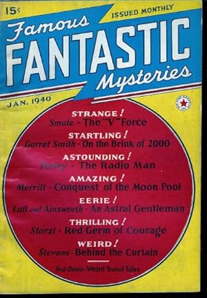 Bild des Verkufers fr Famous Fantastic Mysteries 1940 Vol. 1 # 4 Jan (January) zum Verkauf von John McCormick