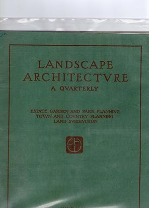 LANDSCAPE ARCHITECTURE, A QUARTERLY JOURNAL. Issue of July, 1933