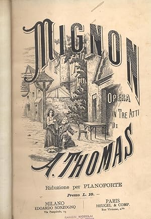 Bild des Verkufers fr MIGNON (1866). Dramma lirico in tre atti di Michele Carr e Giulio Barbier. Riduzione per Pianoforte solo di Georges Bizet (Pl.n4692). zum Verkauf von studio bibliografico pera s.a.s.