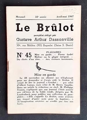 Bild des Verkufers fr Le Brlot - N45 - Pamphlet rdig par Gustave-Arthur Dassonville - avril-mai 1967 - zum Verkauf von Le Livre  Venir