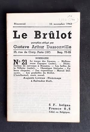 Seller image for Le Brlot - N21 - Pamphlet rdig par Gustave-Arthur Dassonville - 15 novembre 1963 - for sale by Le Livre  Venir