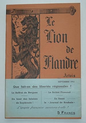Revue Le Lion de Flandre Artois Boulonnais Hainaut Thiérache Vermandois Ponthieu - N° 9 - Septemb...
