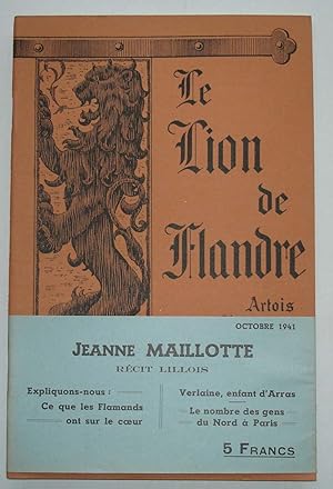 Revue Le Lion de Flandre - Artois Boulonnais Hainaut Thiérache Vermandois Ponthieu - N° 10 - Octo...