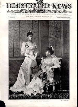 Bild des Verkufers fr ENGRAVING: "Princess Victoria and Princess Maud of Wales" . engraving from The Illustrated News of the World, August 18, 1893 zum Verkauf von Dorley House Books, Inc.