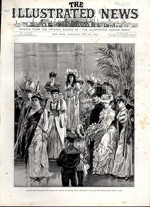 Seller image for ENGRAVING: "Grande Fete Francaise and Masque Des Fleurs, at princes' Hall, Piccadilly in Aid of the Funds of All Saints, Paris" . engraving from The Illustrated News of the World, July 26, 1890 for sale by Dorley House Books, Inc.