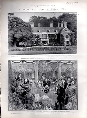 Seller image for ENGRAVING: "A Royal Visit and a Royal Ball".engravings from Illustrated London News; July 18, 1903 for sale by Dorley House Books, Inc.