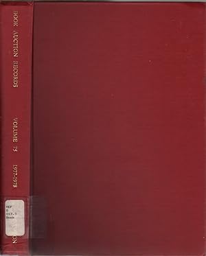 Seller image for Book Auction Records Volume 75 1977-1978 for sale by Jonathan Grobe Books