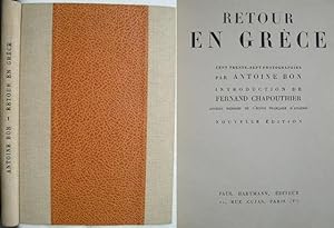 Bild des Verkufers fr Retour en Grce. zum Verkauf von Librairie les mains dans les poches