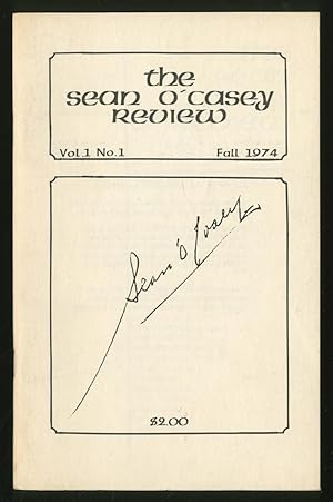 Bild des Verkufers fr The Sean O'Casey Review: Volume 1, Number 1, Fall 1974 zum Verkauf von Between the Covers-Rare Books, Inc. ABAA