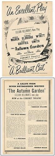Image du vendeur pour [Handbill]: The Autumn Garden mis en vente par Between the Covers-Rare Books, Inc. ABAA