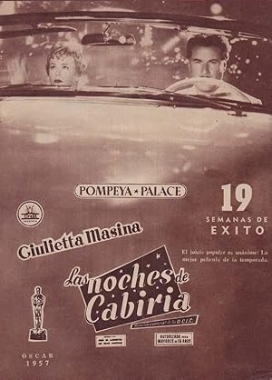 LAS NOCHES DE CABIRIA: Director: Federico Fellini - Actores: Giulietta Masina, Francois Perier, A...