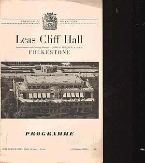 Seller image for Frankie Howerd; Delmondi; Frances Taylor; Lee Young; Mickey Morris; Leslie Murphy; Arthur Fall. Sunday, 5th August, 1962.Leas Cliff Hall, Folestone. Programme for sale by SAVERY BOOKS