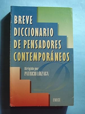 Imagen del vendedor de BREVE DICCIONARIO DE PENSADORES CONTEMPORNEOS. PRIMERA EDICIN. ESTADO EXCELENTE a la venta por Ernesto Julin Friedenthal