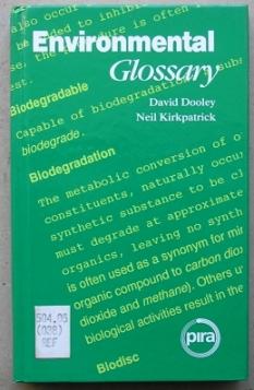 Seller image for ENVIRONMENTAL GLOSSARY. for sale by Barry McKay Rare Books