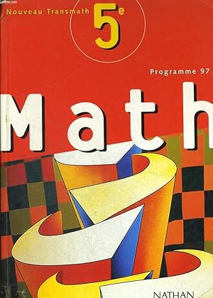 Bild des Verkufers fr MATH. 5e. PROGRAMME 97. zum Verkauf von Le-Livre