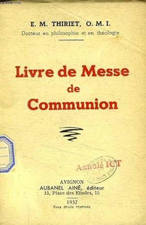 Seller image for LIVRE DE MESSE DE COMMUNION for sale by Le-Livre