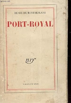 Bild des Verkufers fr PORT ROYAL - notes de thtre (II) zum Verkauf von Le-Livre