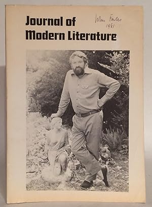 Seller image for Journal of Modern Literature. Volume Eight, Number 2, 1980/81 - John Fowles Special Number. for sale by Thomas Dorn, ABAA