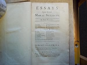 Essays Upon Several Moral Subjects. In Two Parts. The Seventh Edition.