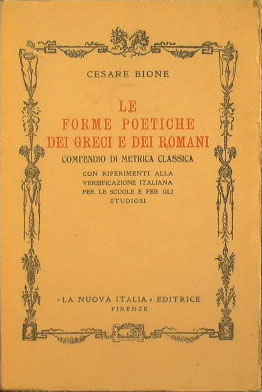 Le Forme Poetiche dei Greci e dei Romani