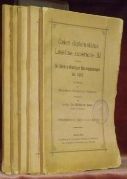 Bild des Verkufers fr Codex diplomaticus Lusatiae superioris III enthaltend die ltesten Grlitzer Ratsrechnungen bis 1419. Im Auftrage der Oberlausitzischen Gesellschaft der Wissenschaften. Heft 1-2-3-4 und 5. 1375-1419. zum Verkauf von Bouquinerie du Varis