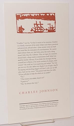 Seller image for [Broadside with excerpted passage from The Middle Passage] for sale by Bolerium Books Inc.