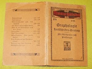 Bild des Verkufers fr Graphologie, Handschriften-Deutung zum Verkauf von Versandhandel fr Sammler
