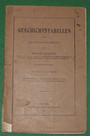 Bild des Verkufers fr Geschichtstabellen zum Auswendiglernen zum Verkauf von Versandhandel fr Sammler