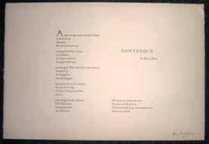 Dantesque. A man ran up to me and cried. Dante is dead. (From the portfolio "Two").