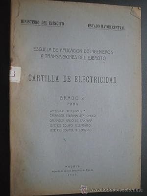CARTILLA DE ELECTRICIDAD GRADO 2º