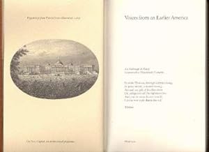 Seller image for Voices from an earlier America : an anthology of poetry, seventeenth to nineteenth centuries. for sale by Joseph Valles - Books