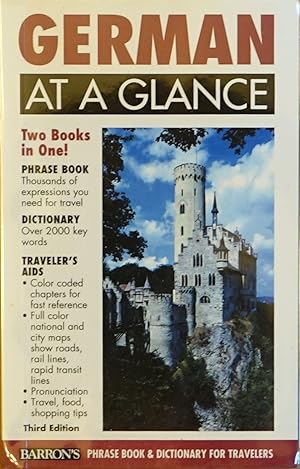 Imagen del vendedor de German at a Glance: Phrase Book & Dictionary for Travelers a la venta por Faith In Print