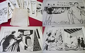 Le Roman d'un Artiste. 63 planches originales encrées de Robert GIGI + Tapuscrit. [Dessins Origin...